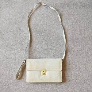 VTG Vivace cream colored handbag and wristlet